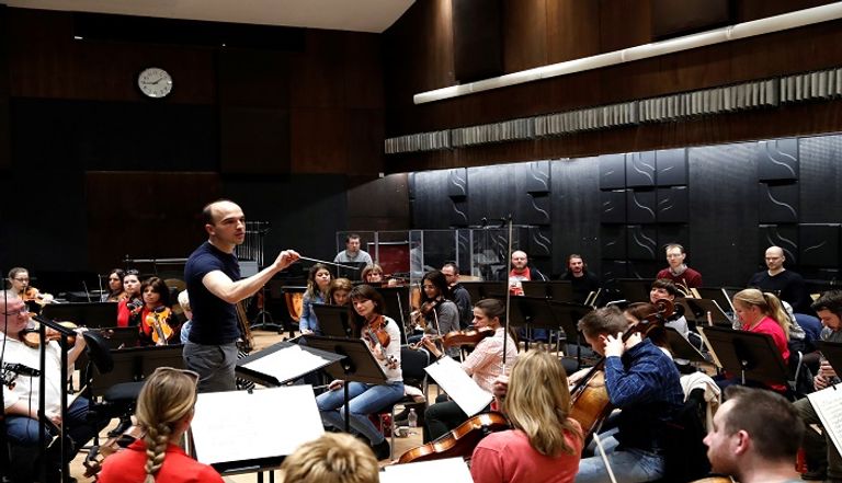 أوركسترا الدانوبيا خلال حفلهم الموسيقي في بودابست