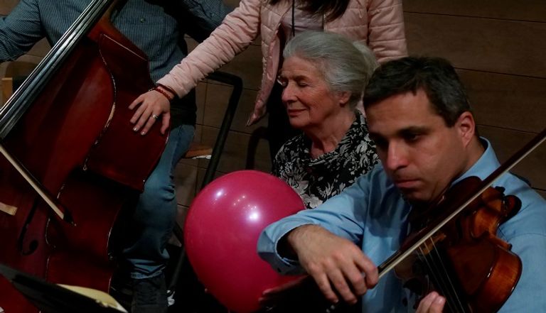 أوركسترا الدانوبيا خلال حفلهم الموسيقي في بودابست