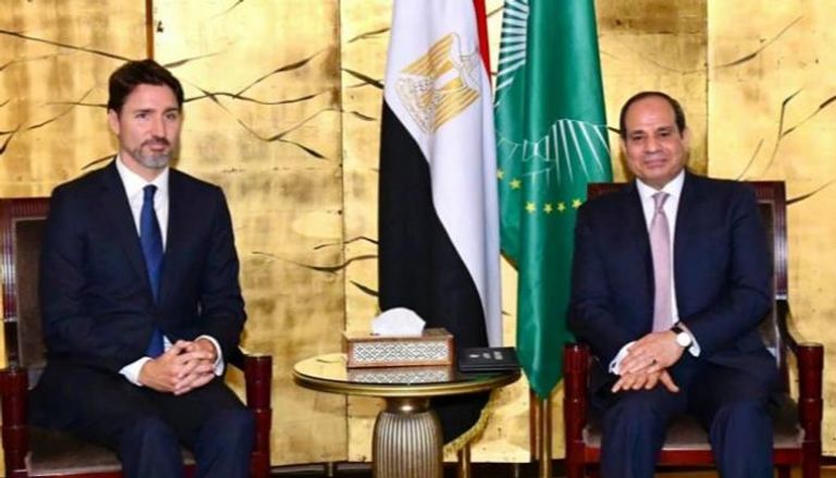 الرئيس المصري عبد الفتاح السيسي وجاستن ترودو رئيس وزراء كندا
