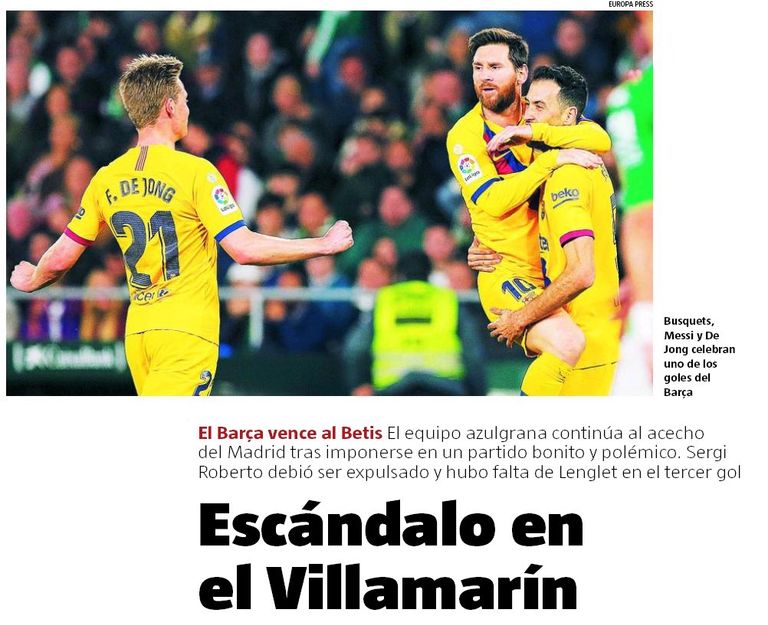 من مباراة ريال بيتيس ضد برشلونة