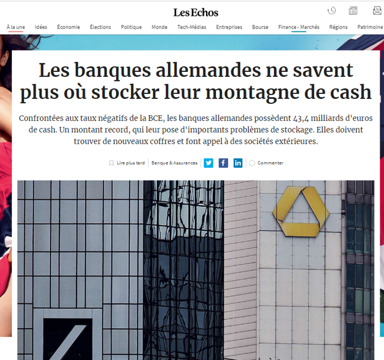 المصارف الألمانية تعاني من أزمة تخزين أموال
