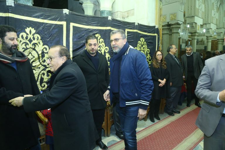 لبلبة في عزاء الكاتب لينين الرملي