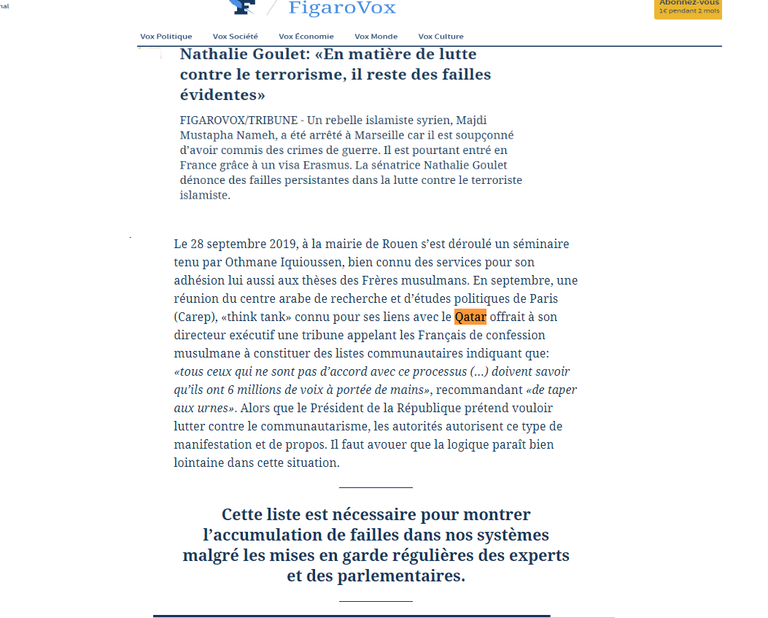 البرلمانية تحذر من النفوذ الإخواني في فرنسا