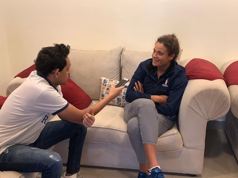 ميار شريف مع محرر بوابة العين الرياضية