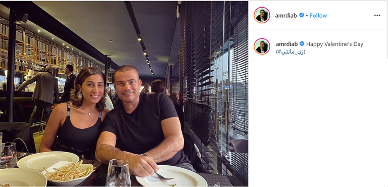 عمرو دياب ودينا الشربيني