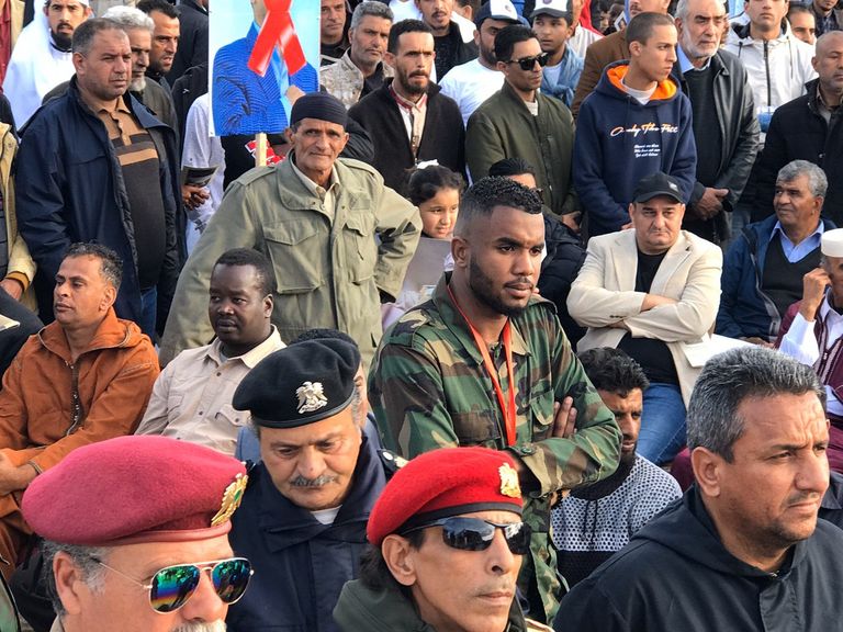 جانب من المظاهرات الليبية ضد التدخل التركي 