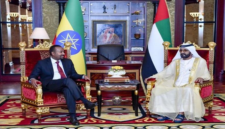 الشيخ محمد بن راشد آل مكتوم ورئيس الوزراء الإثيوبي
