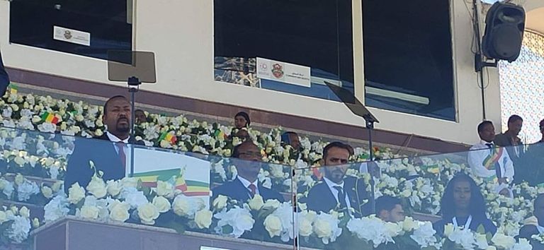 جانب من لقاء آبي أحمد بدولة الإمارات مع الإثيوبيين المغتربين