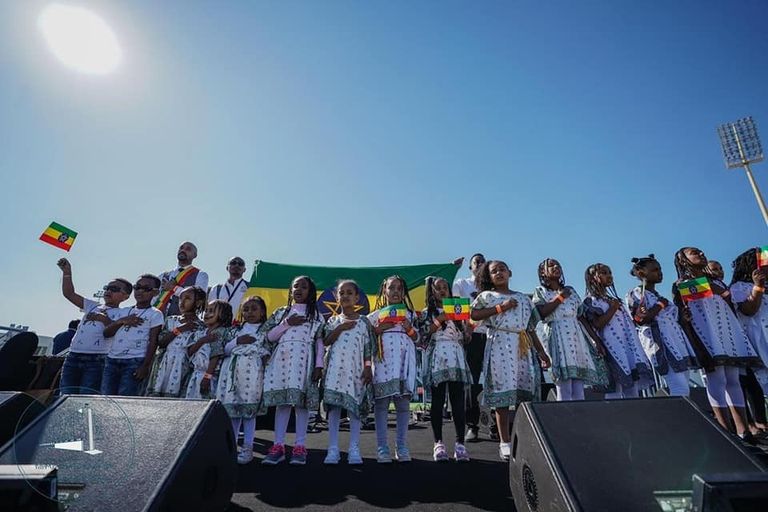 جانب من لقاء آبي أحمد بدولة الإمارات مع الإثيوبيين المغتربين