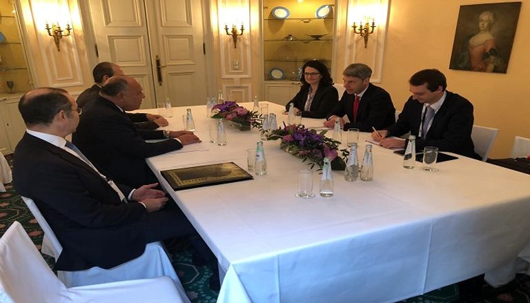 لقاء وزير الخارجية المصري ومستشار الأمن القومي الألماني اليوم