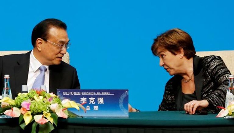 مديرة صندوق النقد الدولي ورئيس مجلس الدولة الصيني في بكين -رويترز