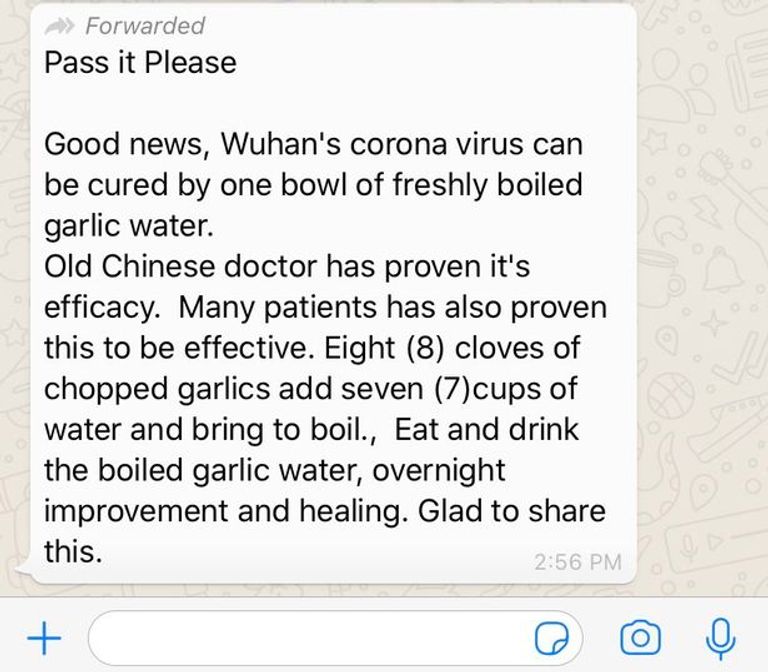 واتساب يعلق على الرسالة الغامضة بشأن كورونا