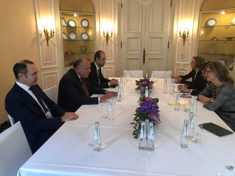  سامح شكري ومستشار الأمن القومي البريطاني