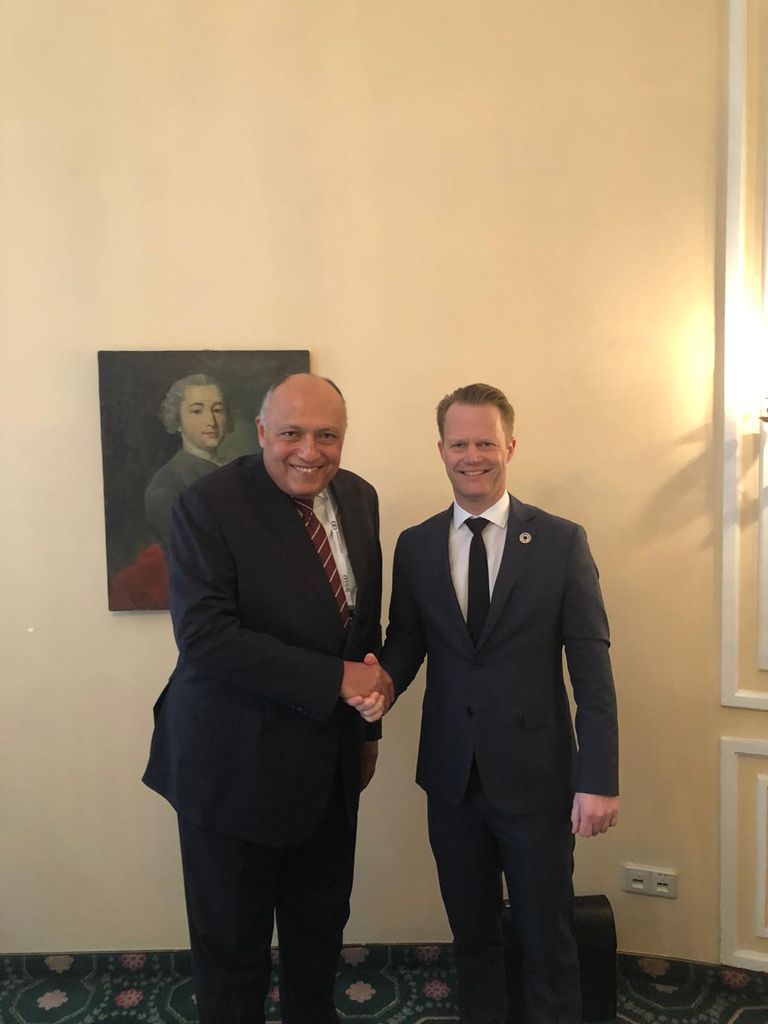  سامح شكري ومستشار الأمن القومي البريطاني