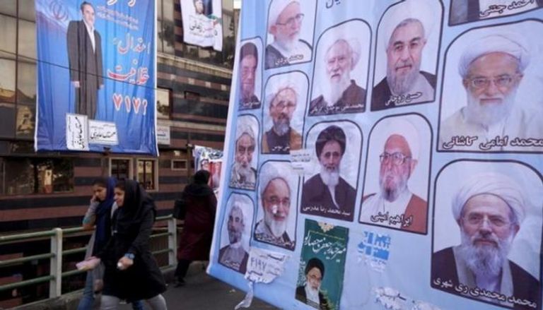 دعاية انتخابات إيرانية سابقة بشوارع طهران- رويترز 
