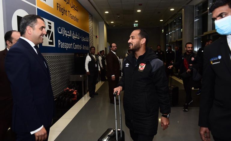 وليد سليمان لاعب الأهلي المصري بعثة الأهلي