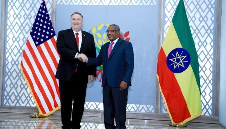وزير الخارجية الأمريكي مايك بومبيو ونظيره الإثيوبي غدو اندرجاتشاو