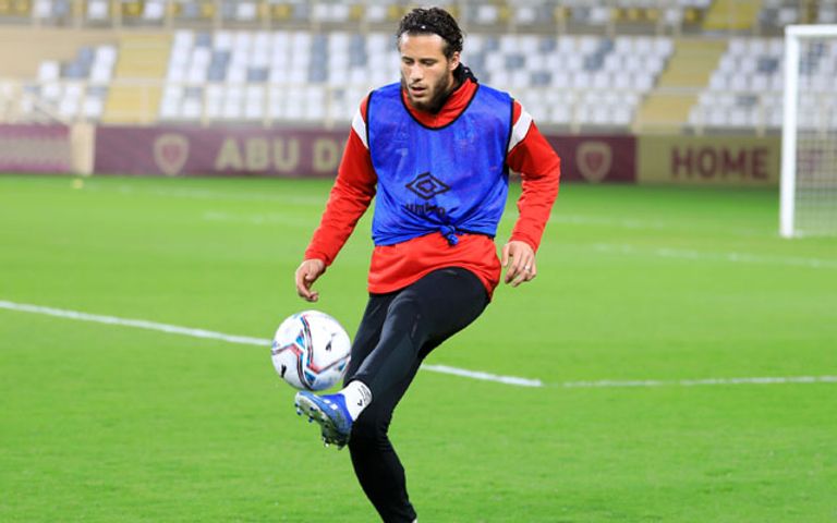 رمضان صبحي لاعب الأهلي المصري تدريبات الأهلي المصري