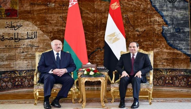 الرئيسان المصري والبيلاروسي خلال اللقاء بالقاهرة