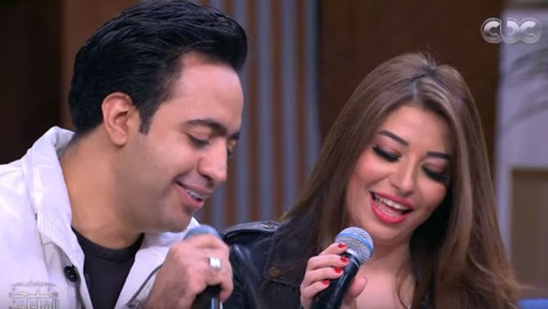 غادة رجب وزوجها عبدالله حسن