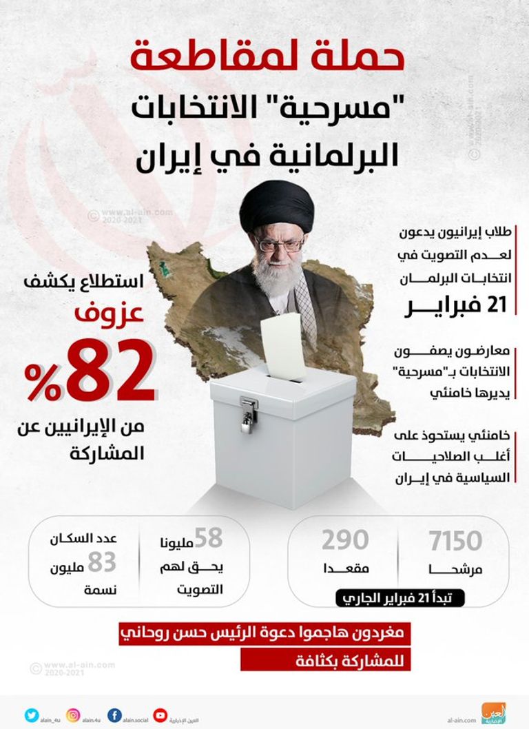 ملصقات انتخابية لقائمة الجنرال قاليباف في طهران - أرشيفية