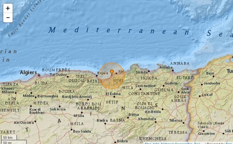 منطقة العوانة بمحافظة جيجل شرق الجزائر - أرشيفية