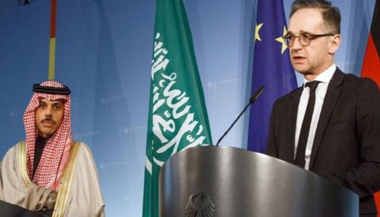 وزير خارجية السعودية فيصل بن فرحان آل سعود مع نظيره الألماني هايكو ماس