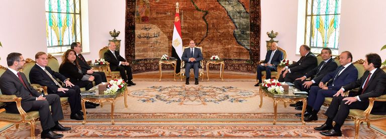 الرئيس المصري عبد الفتاح السيسي يلتقي رئيس البرلمان التشيلي