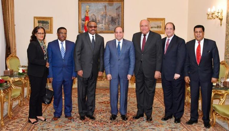 لقاء الرئيس المصري عبدالفتاح السيسي والمبعوث الإثيوبي