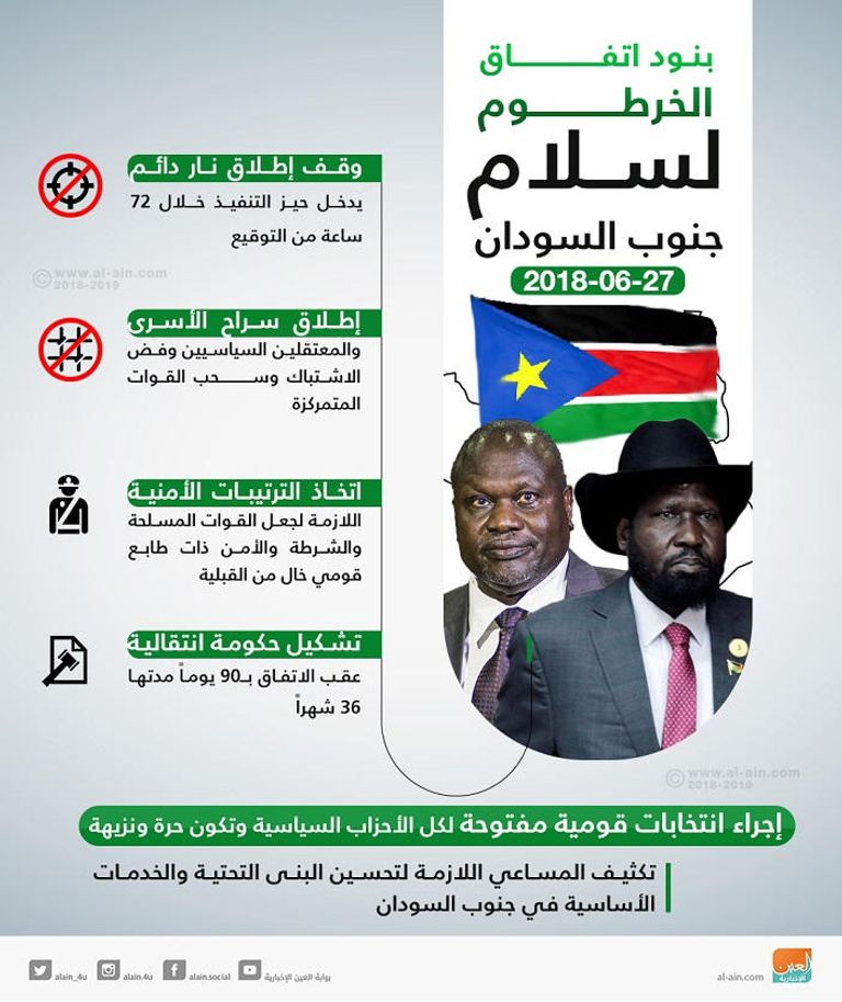 رئيس جنوب السودان وزعيم المعارضة يتفقان على تشكيل حكومة وحدة