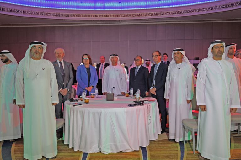 الدكتور أحمد بن عبدالله بالهول الفلاسي خلال الإعلان عن تفاصيل القانون