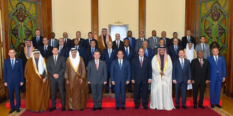 الرئيس المصري عبدالفتاح السيسي خلال لقاء رؤساء أجهزة المخابرات للدول العربية