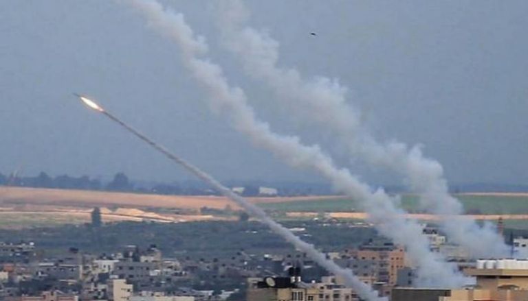 صورة متداولة لقذيفة صاروخية من غزة
