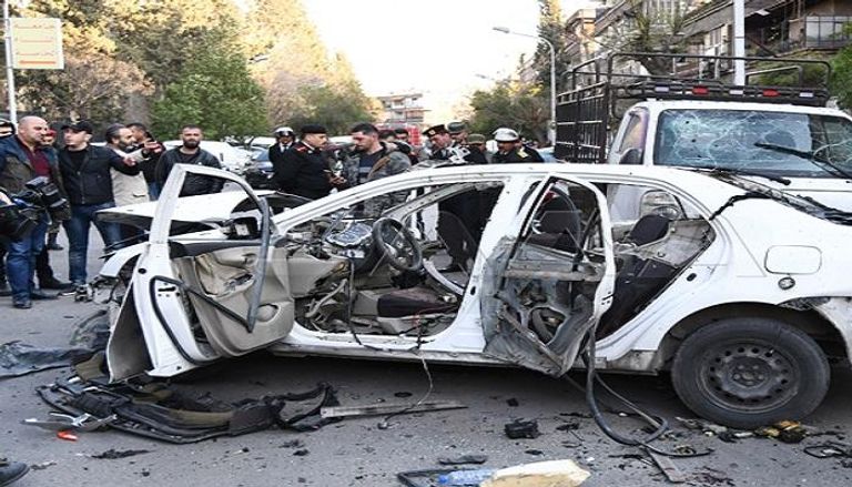 انفجار عبوة ناسفة في سيارة بدمشق اليوم