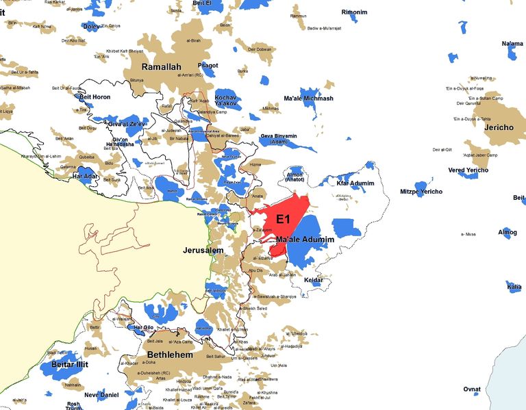 مخطط جفعات هامتوس - صورة نشرتها حركة السلام الآن
