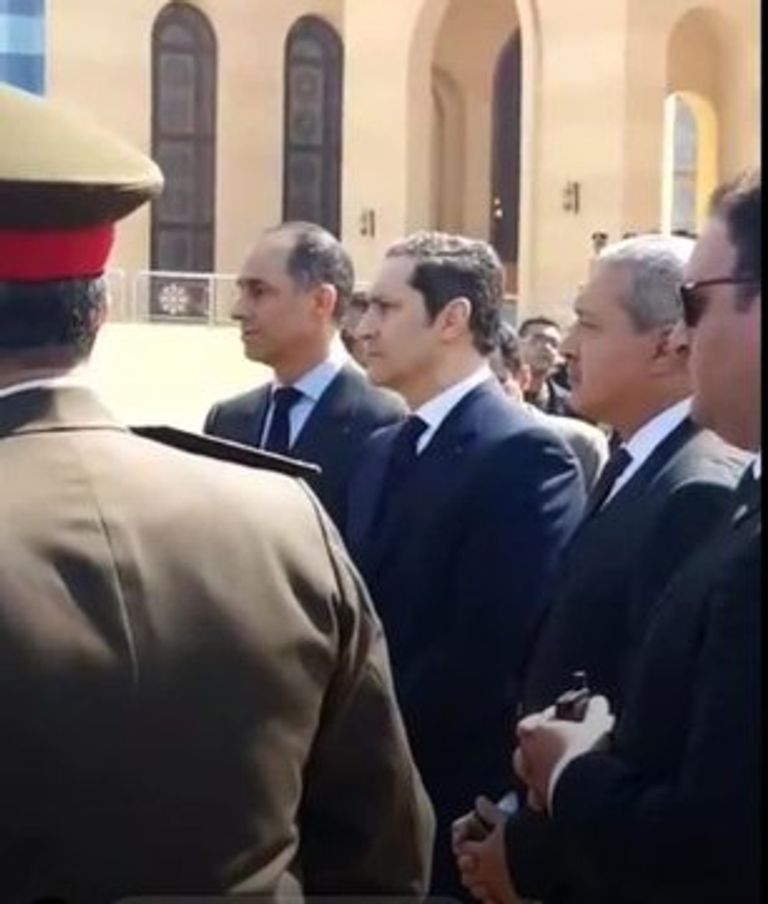 جثمان الرئيس الأسبق مبارك خلال صلاة الجنازة