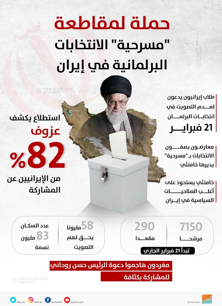 فتح أحد صناديق الاقتراع في الانتخابات الإيرانية - رويترز