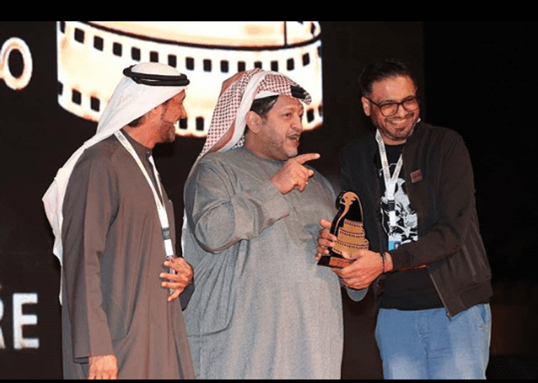 جانب من حفل توزيع جوائز مهرجان "العين السينمائي"