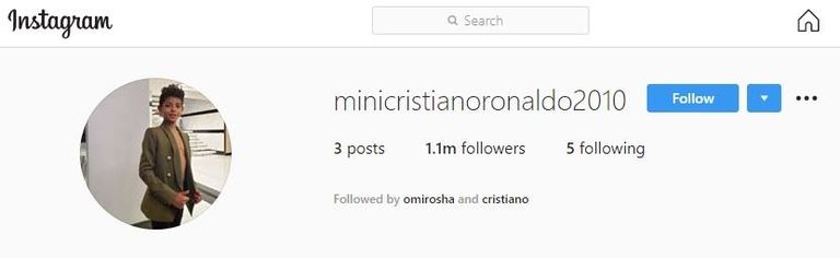 حساب نجل كريستيانو رونالدو على أنستقرام رونالدو ونجله