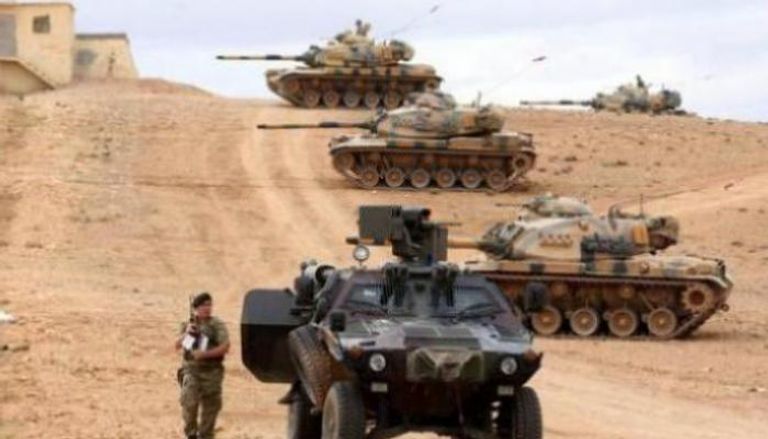 آليات تابعة للجيش التركي على الحدود السورية