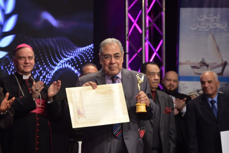 المكرمون في افتتاح مهرجان المركز الكاثوليكي بمصر