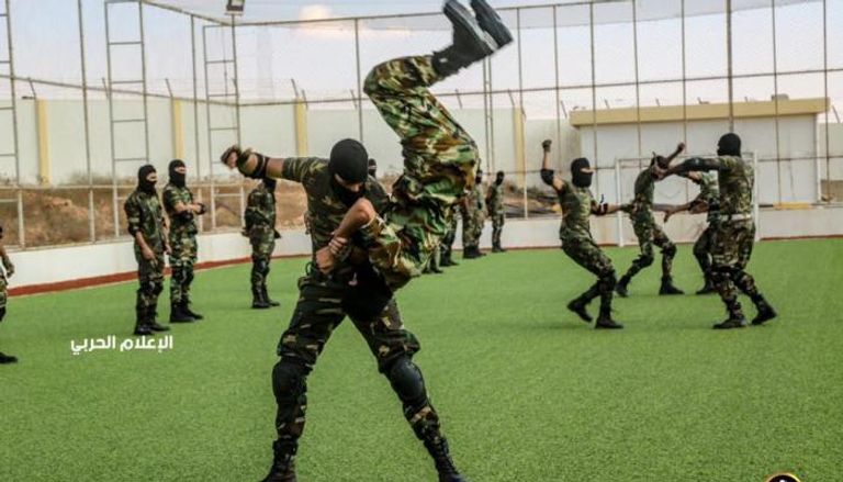 قوات تابعة للجيش الوطني الليبي أثناء تدريبات عسكرية