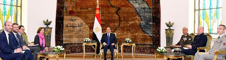 السيسي خلال لقاء فلورنس بارلي