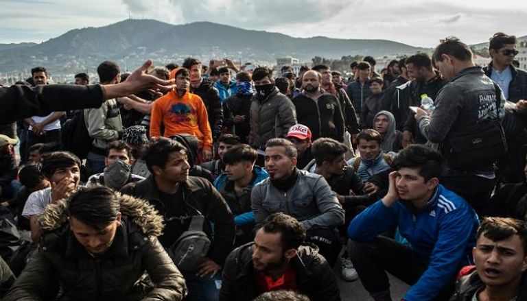 لاجئون على حدود اليونان - أ.ف.ب