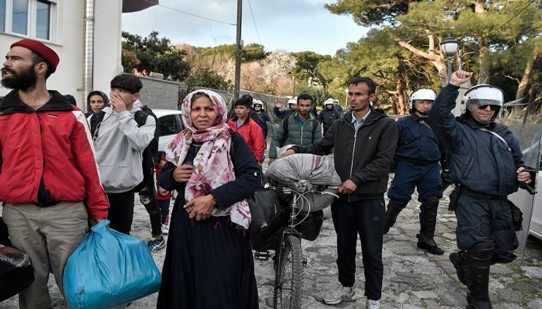 لاجئون على حدود اليونان لاجئون على حدود اليونان - أ.ف.ب