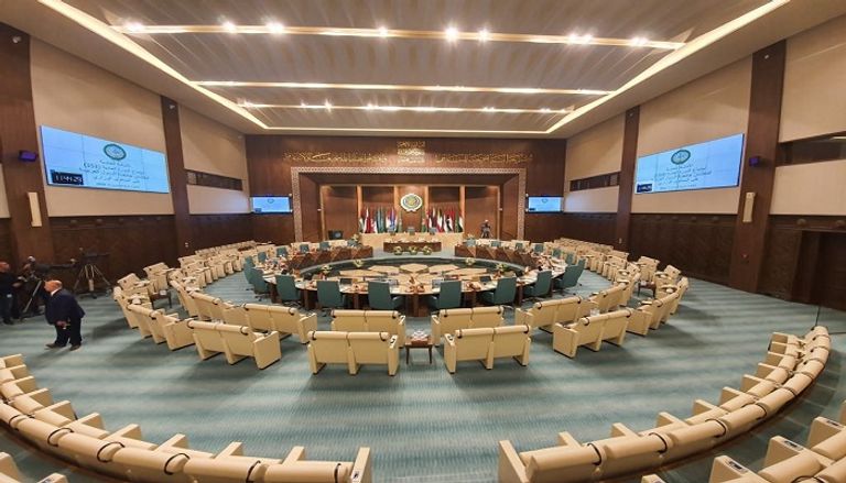 القاعة بعد إعادة تأهيلها جامعة الدول العربية