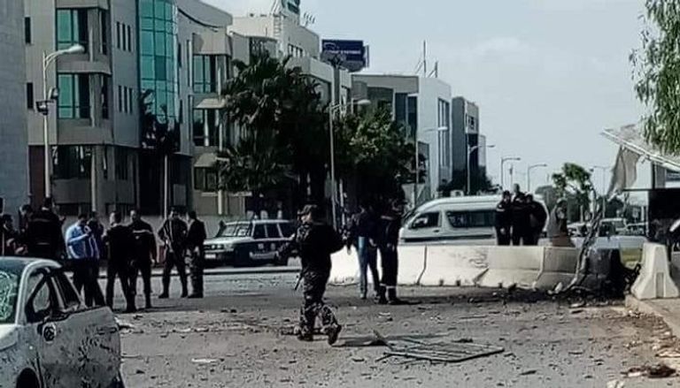 موقع التفجير أمام السفارة الأمريكية بتونس 
