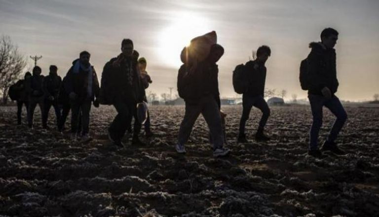مهاجرون على الحدود التركية اليونانية