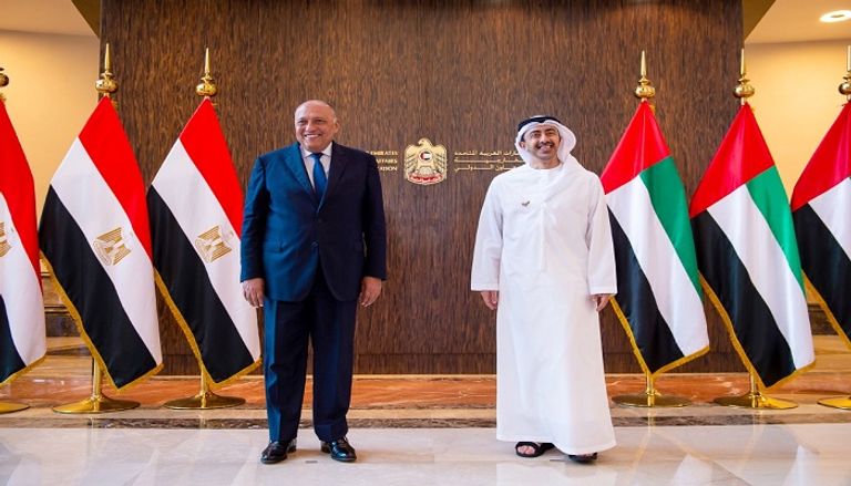 الشيخ عبدالله بن زايد آل نهيان ووزير الخارجية المصري