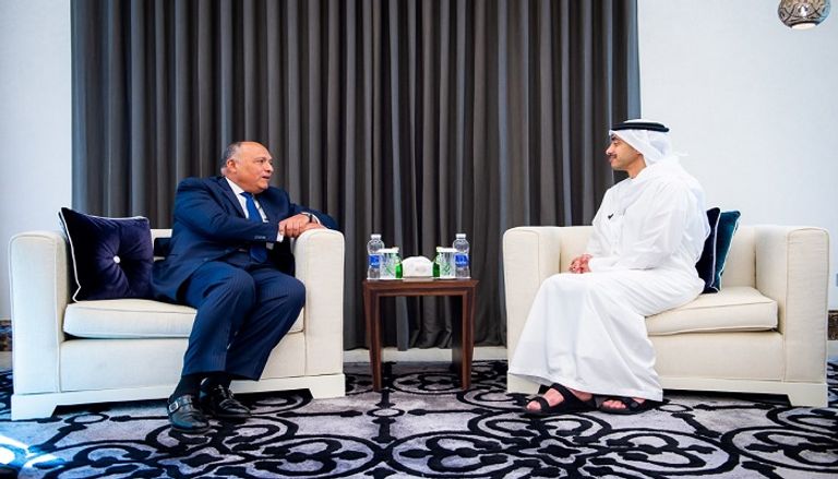 الشيخ عبدالله بن زايد آل نهيان ووزير الخارجية المصري 